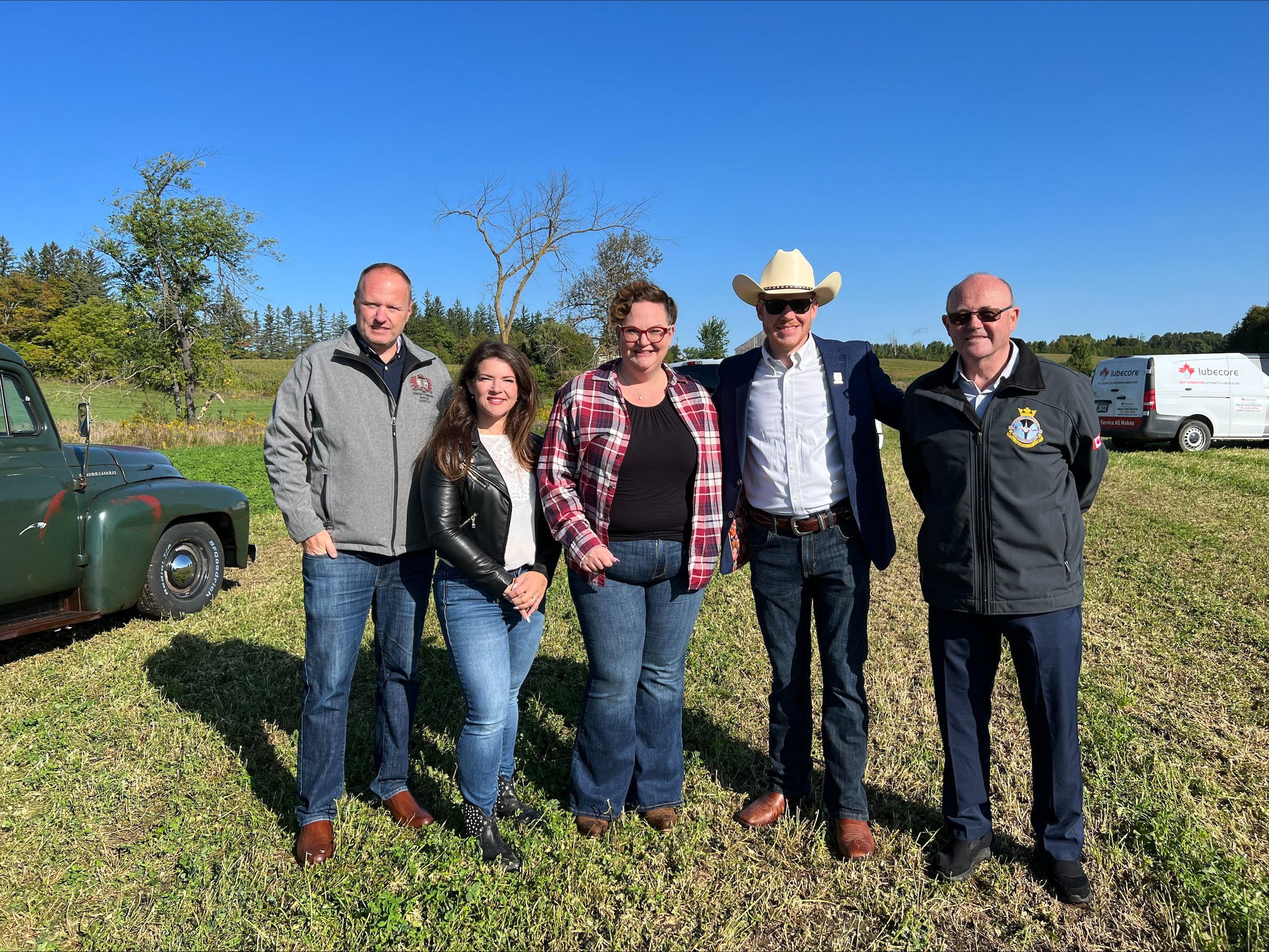 Local dignitaries at the 2023 International Plowing match